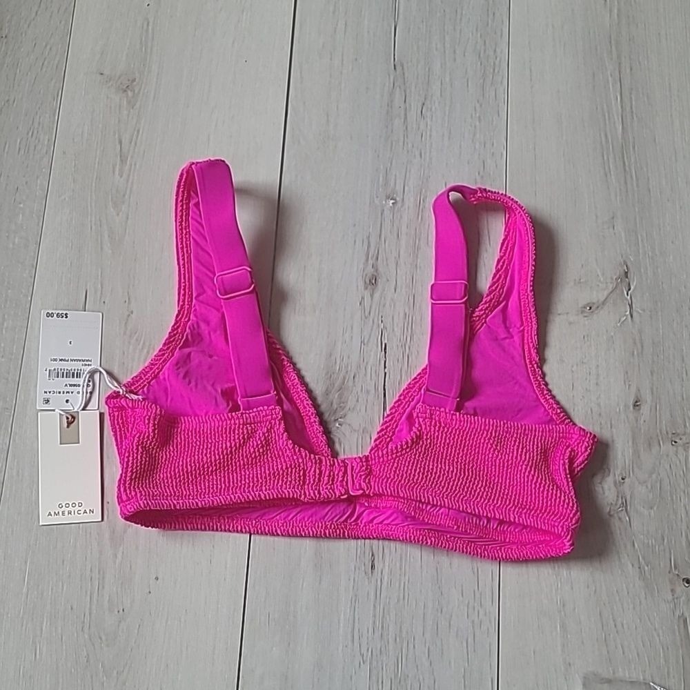 Good American Always Fit Support Bra Top Hawaiian Pink Size 3 New With‎ Tags - Picture 4 of 6
